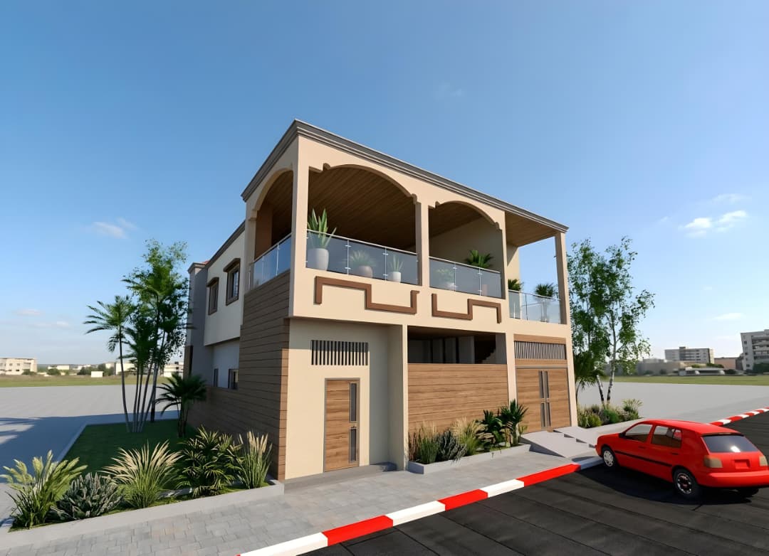 Villa R+1 avec terrasse végétalisée